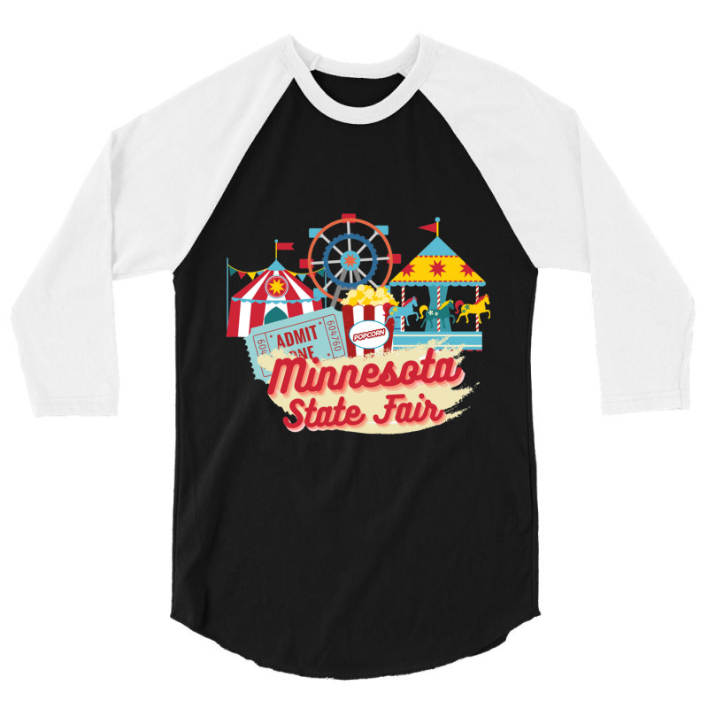 Minnesota State Fair, Ferris Wheel, Carousel 3/4 Sleeve Shirt | Artistshot