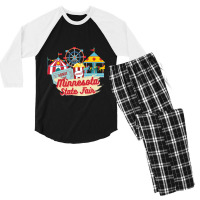 Minnesota State Fair, Ferris Wheel, Carousel Men's 3/4 Sleeve Pajama Set | Artistshot