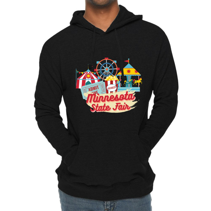 Minnesota State Fair, Ferris Wheel, Carousel Lightweight Hoodie | Artistshot