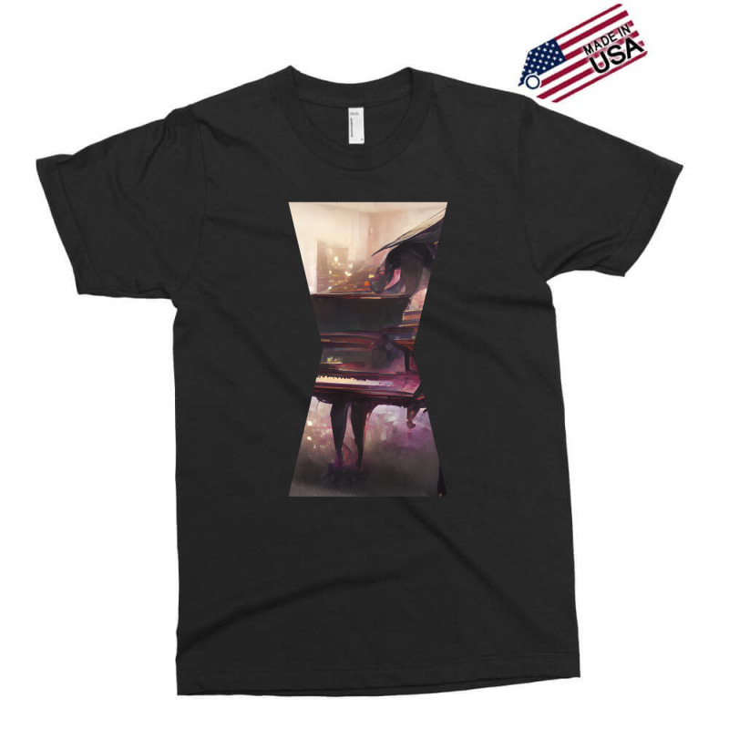 Beautiful Piano Instrument Art Abstract Futuristic Digital Graphic 1 Exclusive T-shirt by ThomasMNykamp | Artistshot