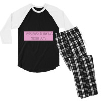 I Was Busy Thinking About Boys Men's 3/4 Sleeve Pajama Set | Artistshot