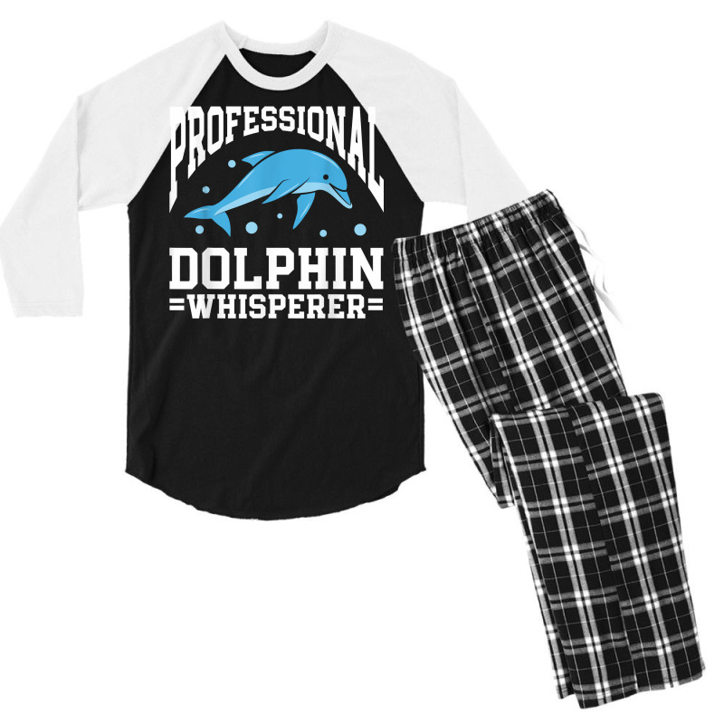 Marine Biology Science Marine Biologist Dolphin Whisperer T Shirt Men's 3/4 Sleeve Pajama Set by cm-arts | Artistshot