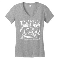 Faith Over Fear Osteogenesis Awareness Butterfly T Shirt Women's V-neck T-shirt | Artistshot