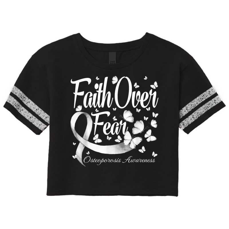 Faith Over Fear Osteogenesis Awareness Butterfly T Shirt Scorecard Crop Tee by cm-arts | Artistshot