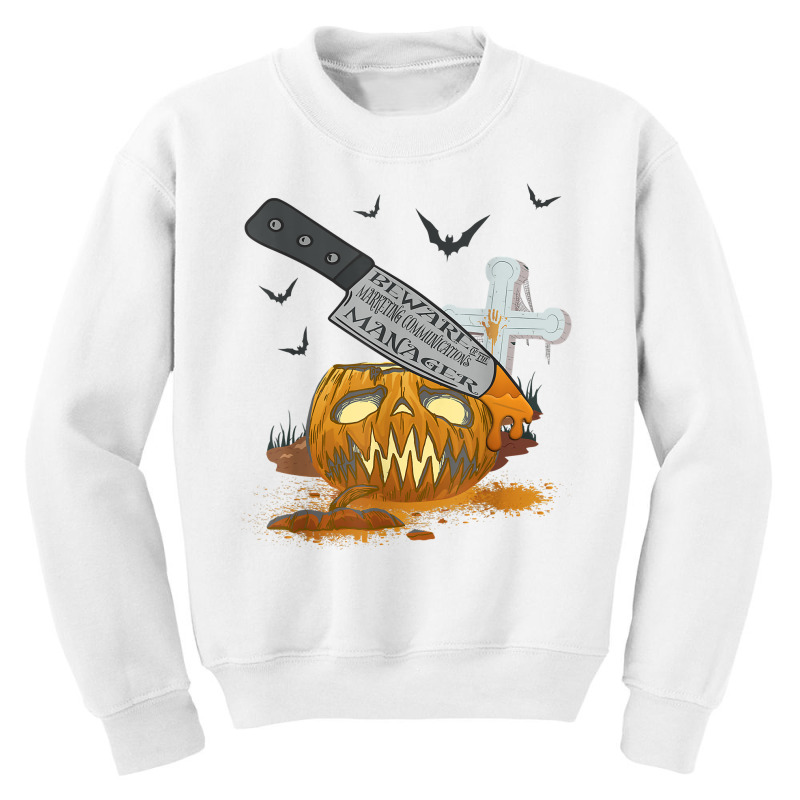 Marketing Communications Manager Funny Halloween Party T Shirt Youth Sweatshirt by cm-arts | Artistshot