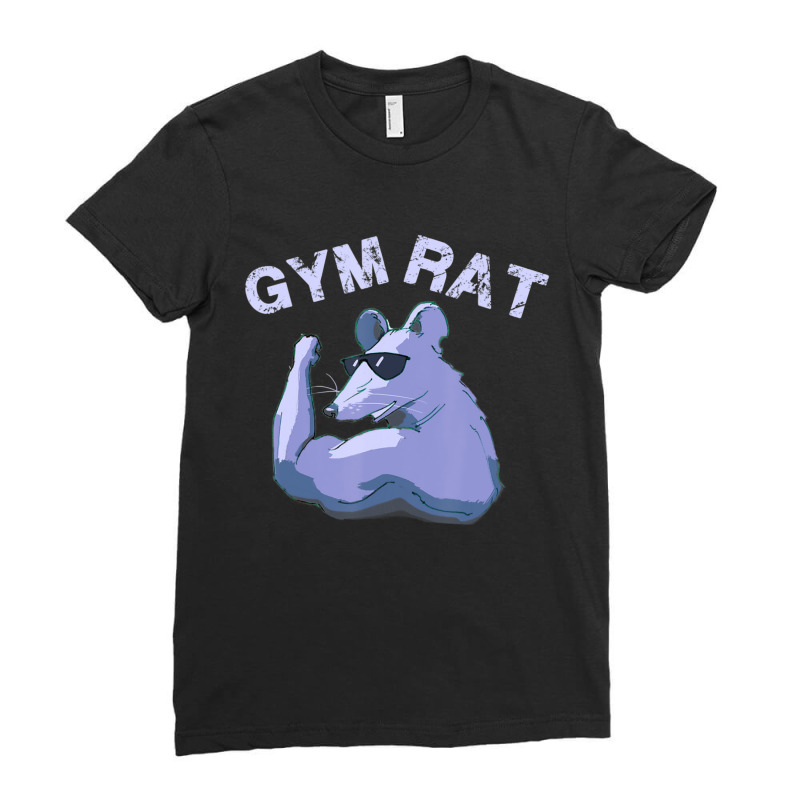 Gym Rat Work Out, Weight Lifting Cross Train Ladies Fitted T-Shirt by Bertrand Angulo | Artistshot