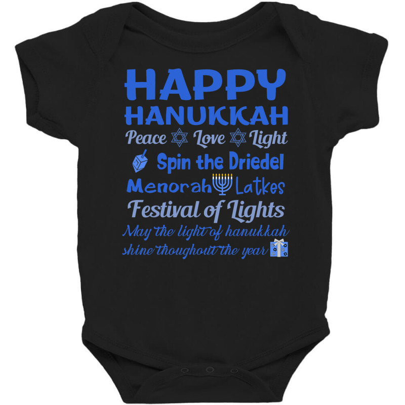 Love Hanukkah  Jewish Holiday Dreidel Baby Bodysuit | Artistshot