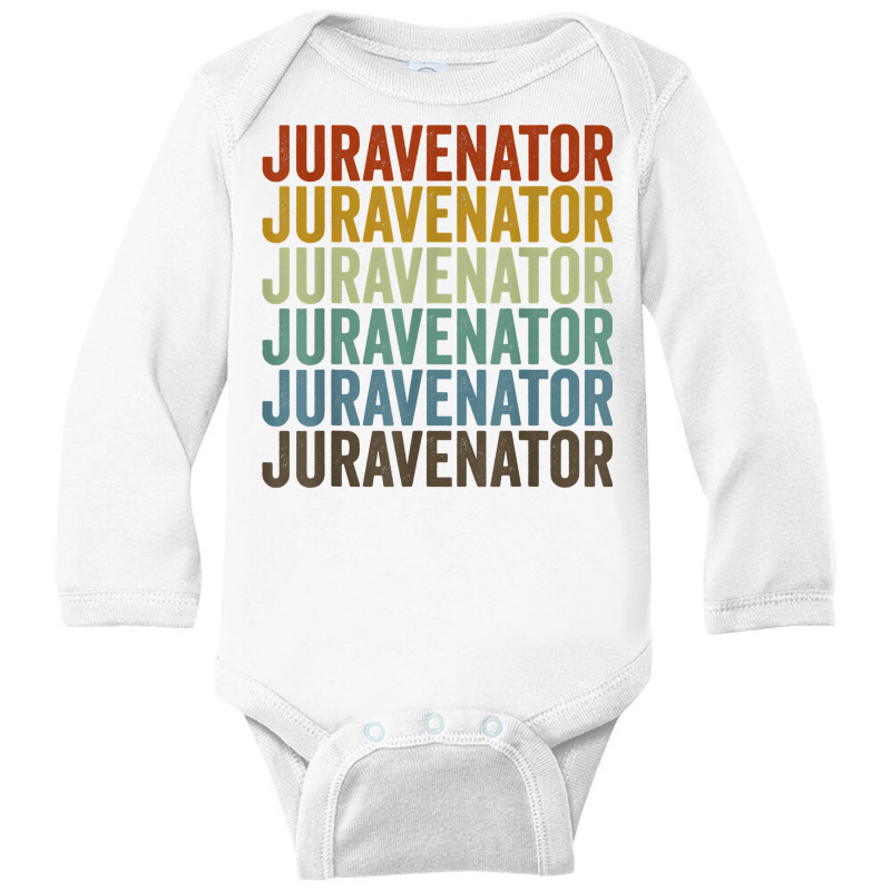 Juravenator Dinosaur Retro T Shirt Long Sleeve Baby Bodysuit | Artistshot