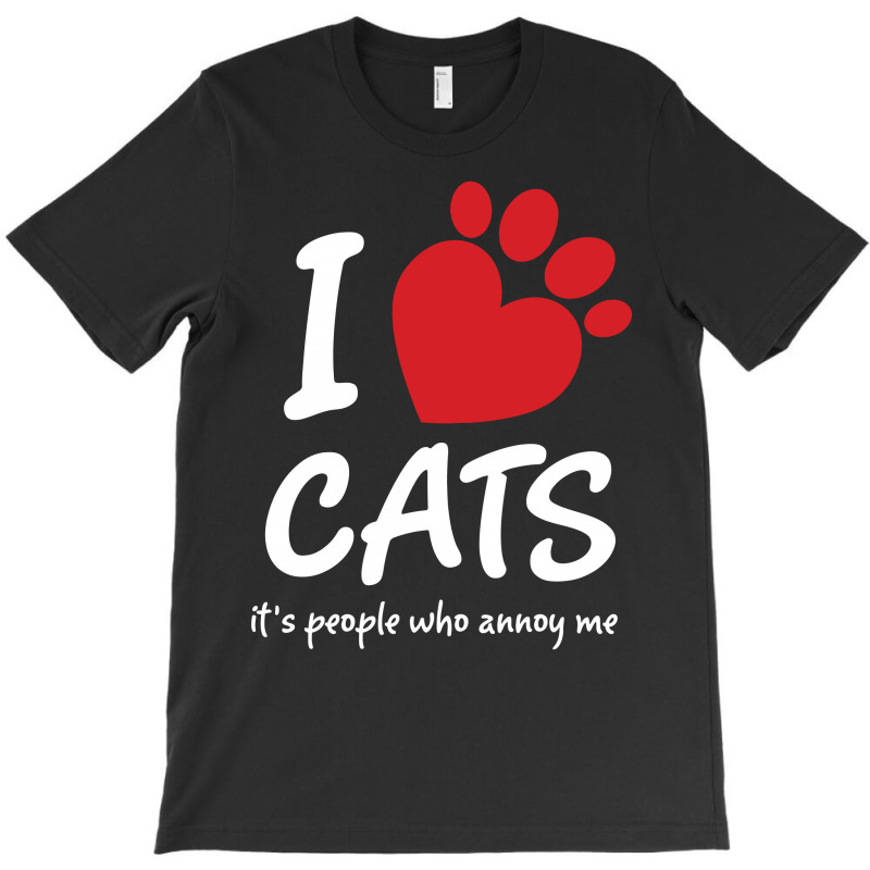 I Love Cats Its People Who Annoy Me T-shirt | Artistshot