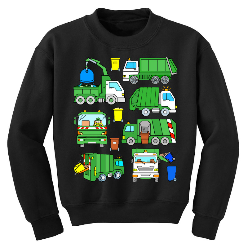 Garbage Man T  Shirt Green Garbage Truck Design For Kids T  Shirt Youth Sweatshirt | Artistshot