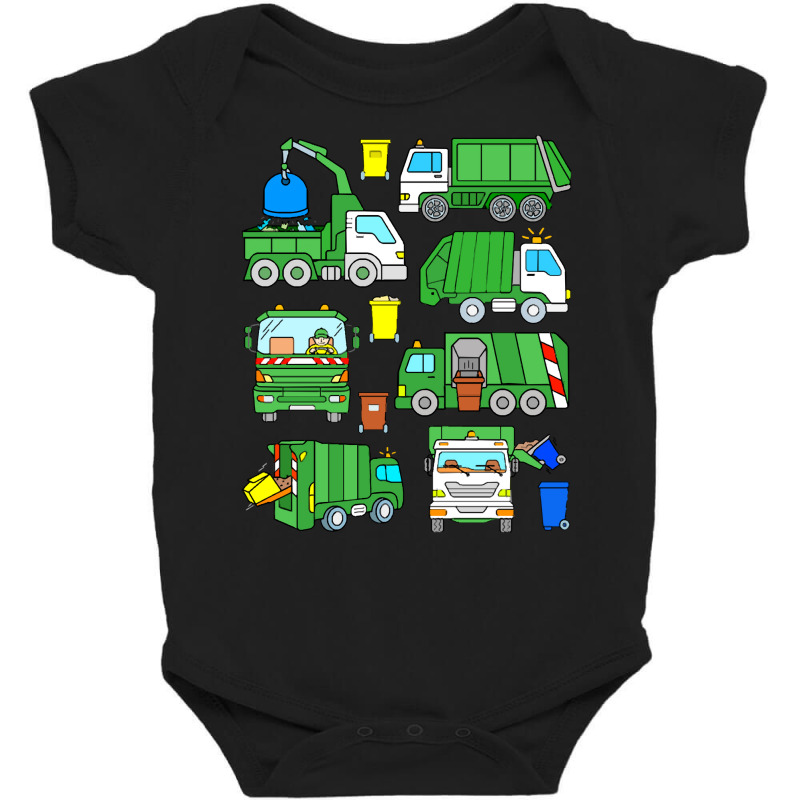 Garbage Man T  Shirt Green Garbage Truck Design For Kids T  Shirt Baby Bodysuit | Artistshot