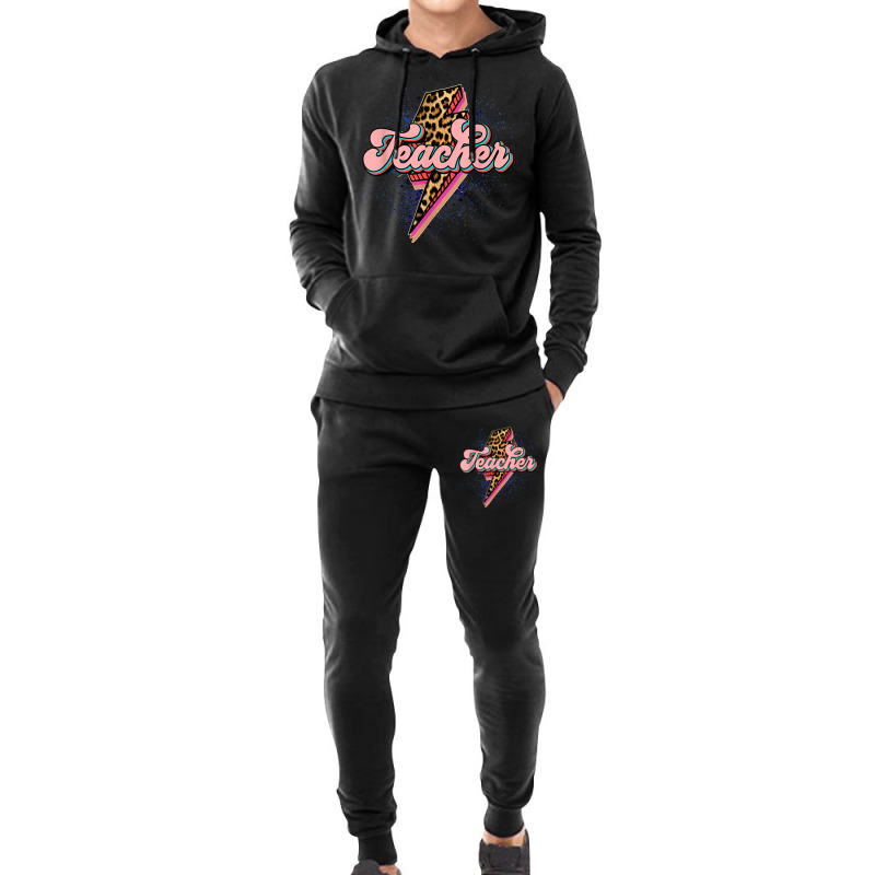 Back To School Teacher Leopard Lightning Bolt Motivational Hoodie & Jogger set by Posh | Artistshot