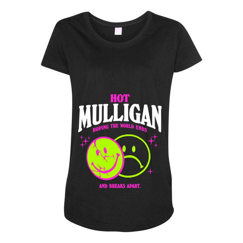 Hot Mulligan Merch Smile Shirt Maternity Scoop Neck T-shirt by cm-arts | Artistshot