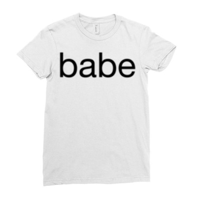 Babe Love Valentine's Day Lover Husband Boyfriend Sweatshirt Ladies Fitted T-shirt Designed By Hughesdalton