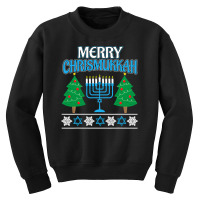 Merry Christmukkah Funny Jewish Christmas Youth Sweatshirt | Artistshot