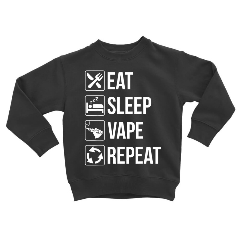 Eat Sleep Repeat Toddler Sweatshirt by cm-arts | Artistshot