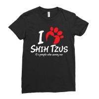 I Love Shih Tzus Its People Who Annoy Me Ladies Fitted T-shirt | Artistshot