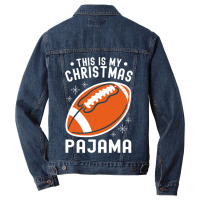 Football Football Merry Christmasthis Is My Christmas Pajama 136 Men Denim Jacket | Artistshot