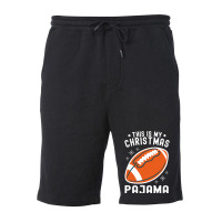 Football Football Merry Christmasthis Is My Christmas Pajama 136 Fleece Short | Artistshot