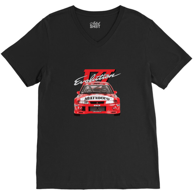 Evo 6 Vi Tme Wrc Ralliart Mitsubish Evolution Enkei Tommi Mäkinen V-Neck Tee by RickyRamshur | Artistshot