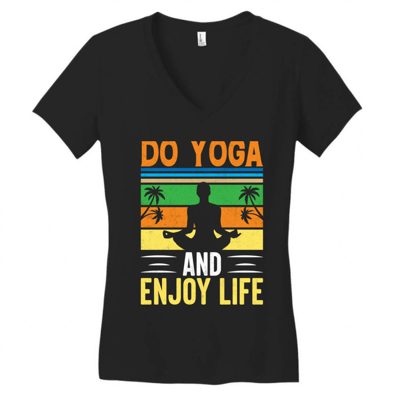 Okay But First Yoga (6) Women's V-Neck T-Shirt by cm-arts | Artistshot