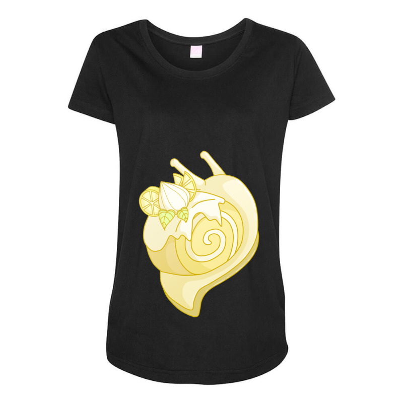 Lemon Roll Cake Snail Maternity Scoop Neck T-shirt by cm-arts | Artistshot