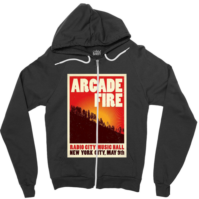 Arcade Fire Concer Zipper Hoodie by cm-arts | Artistshot