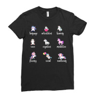 Speech Language Pathologist Gift T  Shirt Cute Unicorns Speech Languag Ladies Fitted T-shirt | Artistshot