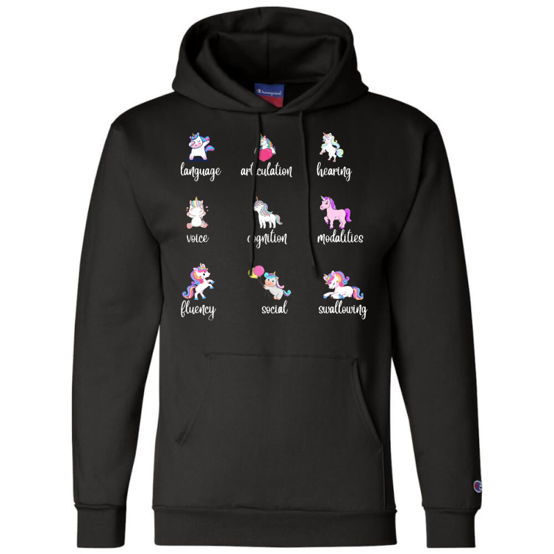 Speech Language Pathologist Gift T  Shirt Cute Unicorns Speech Languag Champion Hoodie by occupypolish | Artistshot