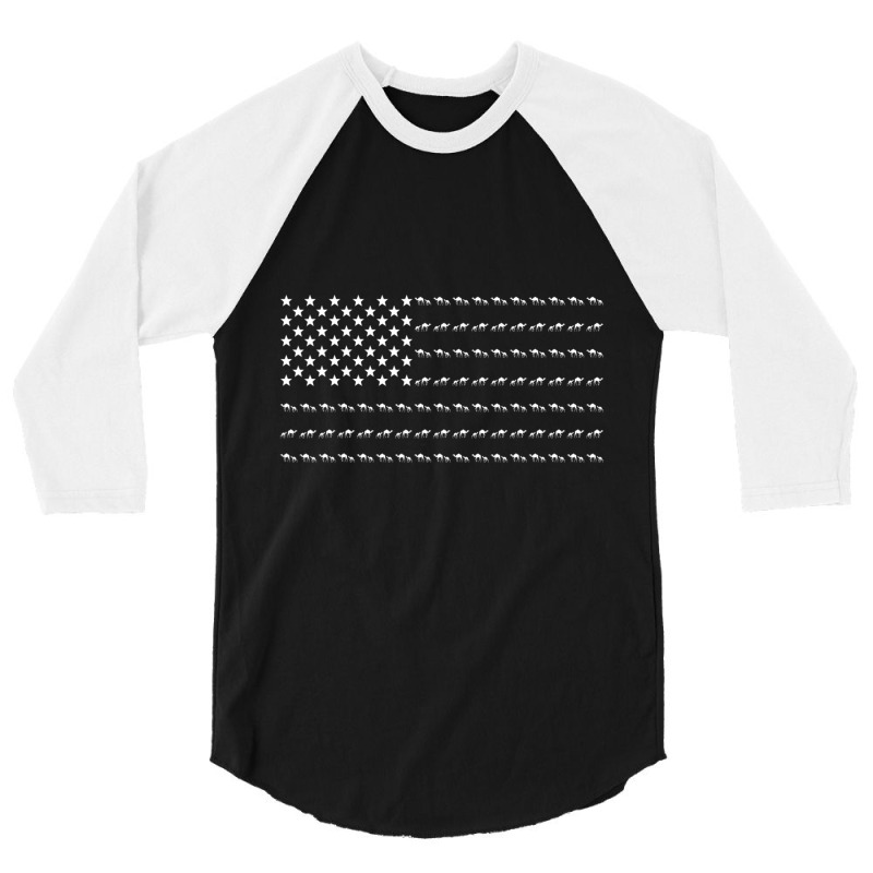 Dromedary Camels American Flag Patriotic Costume 3/4 Sleeve Shirt by Whitfield Wolff | Artistshot