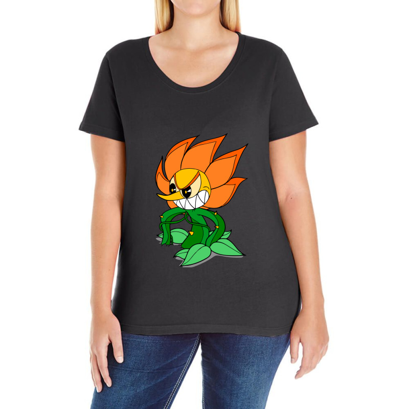 Evil Carnation (cagney Carnation) Ladies Curvy T-Shirt by NicholasRoberson | Artistshot