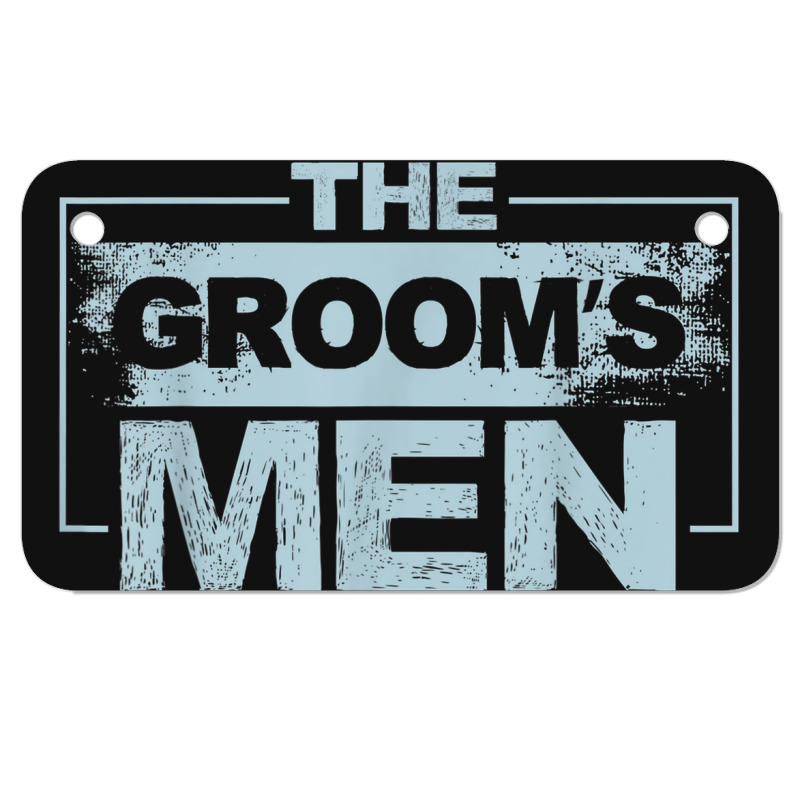 Mens The Groom's Men Groomsman Stag Party Bachelor Party Motorcycle License Plate | Artistshot