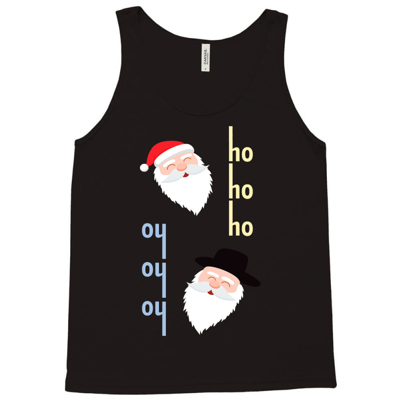 Oy Oy Oy Jewish Santa Funny Hanukkah Pajamas Top Gifts Tank Top | Artistshot