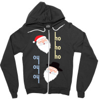 Oy Oy Oy Jewish Santa Funny Hanukkah Pajamas Top Gifts Zipper Hoodie | Artistshot