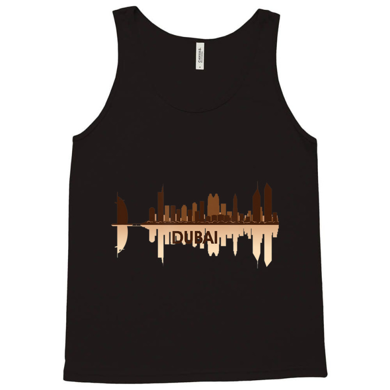 Dubai, Uae City Skyline United Arab Emirates Pride Tank Top by Whitfield Wolff | Artistshot