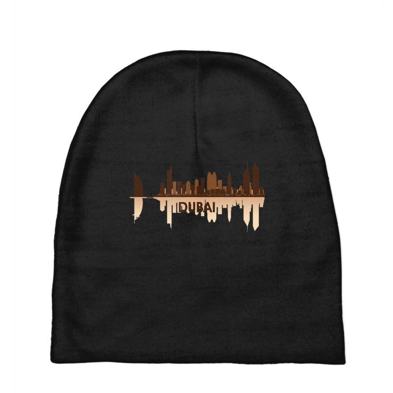 Dubai, Uae City Skyline United Arab Emirates Pride Baby Beanies by Whitfield Wolff | Artistshot