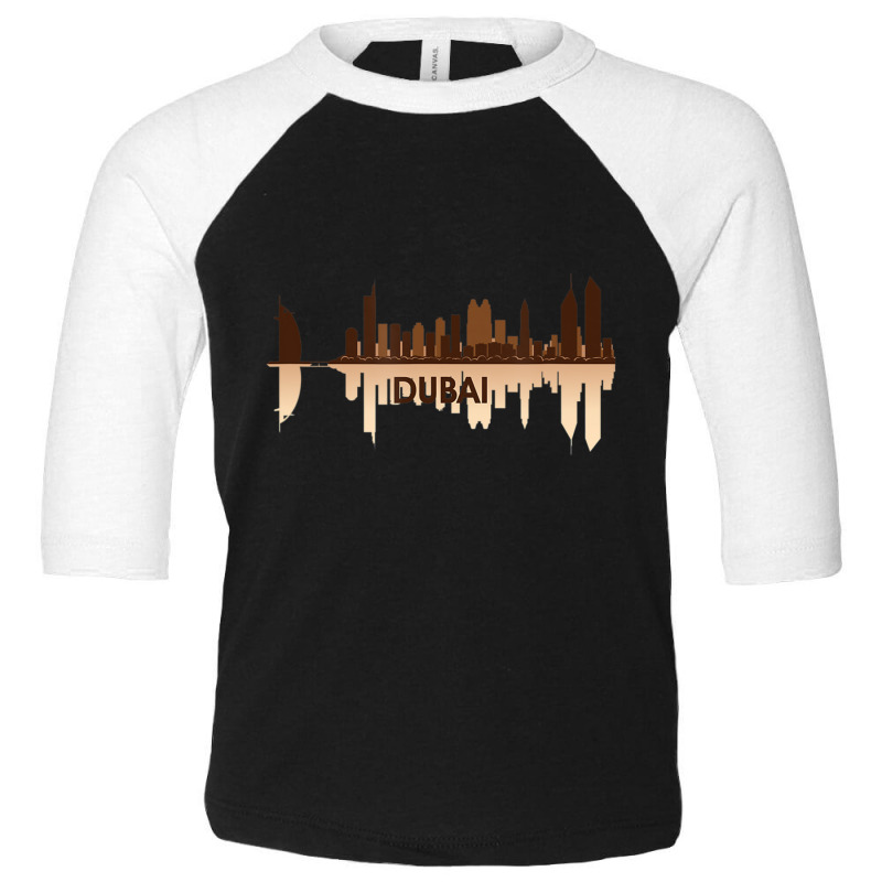 Dubai, Uae City Skyline United Arab Emirates Pride Toddler 3/4 Sleeve Tee by Whitfield Wolff | Artistshot