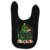 Black And Tan Coonhound Christmas Tree Light Pajama Dog Xmas Baby Bibs | Artistshot