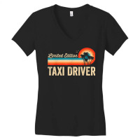 Taxi Driver Funny Birthday Retro Vintage Men Women Dad Women's V-neck T-shirt | Artistshot