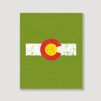 Vintage Colorado Flag Portrait Canvas Print | Artistshot