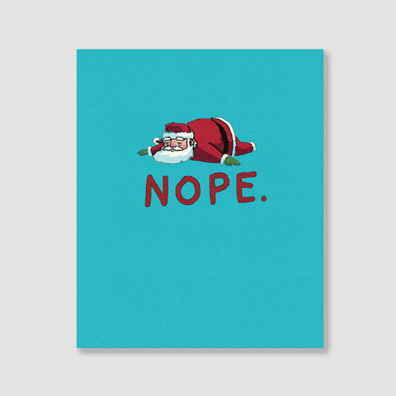 Santa Nope Portrait Canvas Print | Artistshot