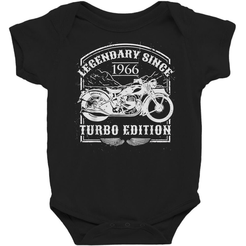 Legendary Since 1966   Motorcycle Rider Birthday Baby Bodysuit | Artistshot