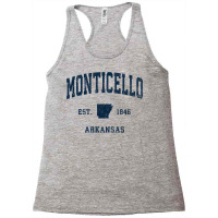 Monticello Arkansas Ar Vintage Athletic Navy Sports Design T Shirt Racerback Tank | Artistshot