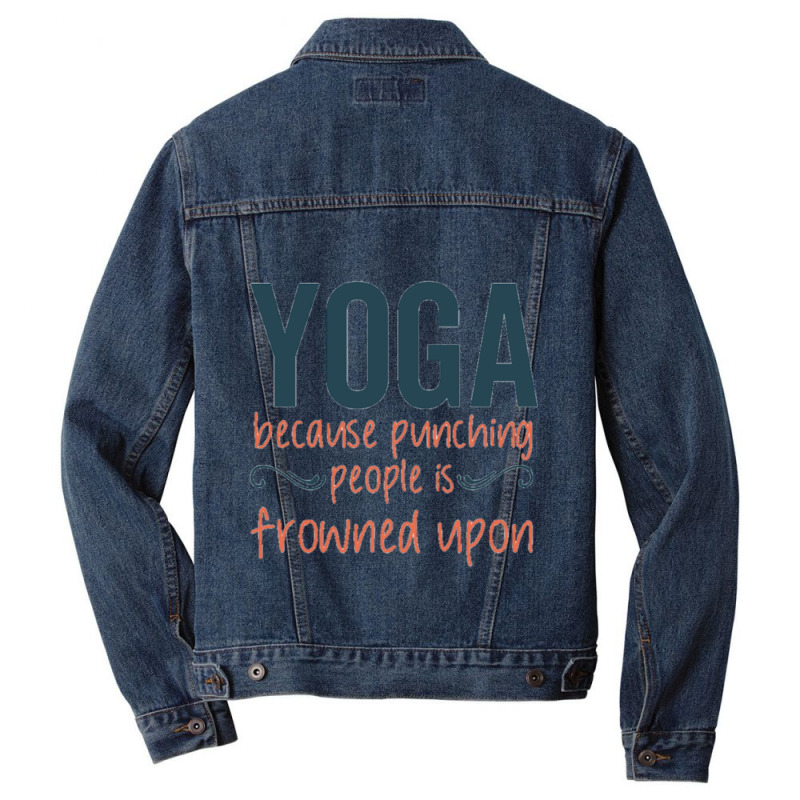 Punching Yoga Premium Men Denim Jacket by cm-arts | Artistshot