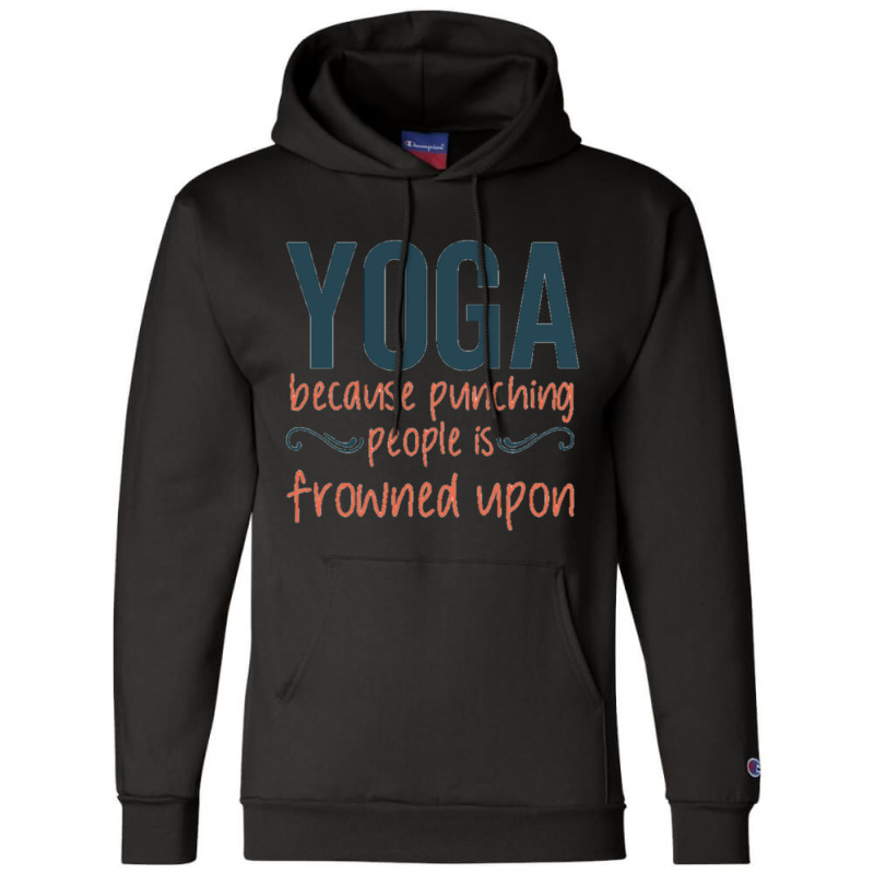 Punching Yoga Premium Champion Hoodie by cm-arts | Artistshot