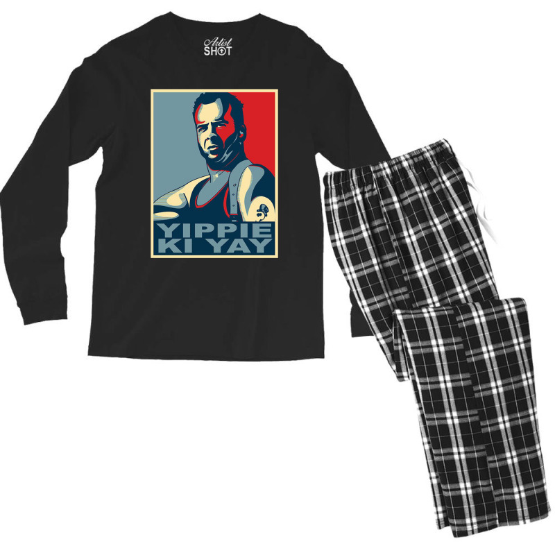 Yippie Ki Yay Men's Long Sleeve Pajama Set | Artistshot