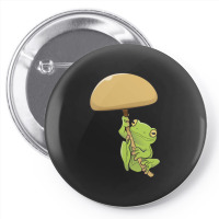 American Green Tree Frog And Fungus Pin-back Button | Artistshot