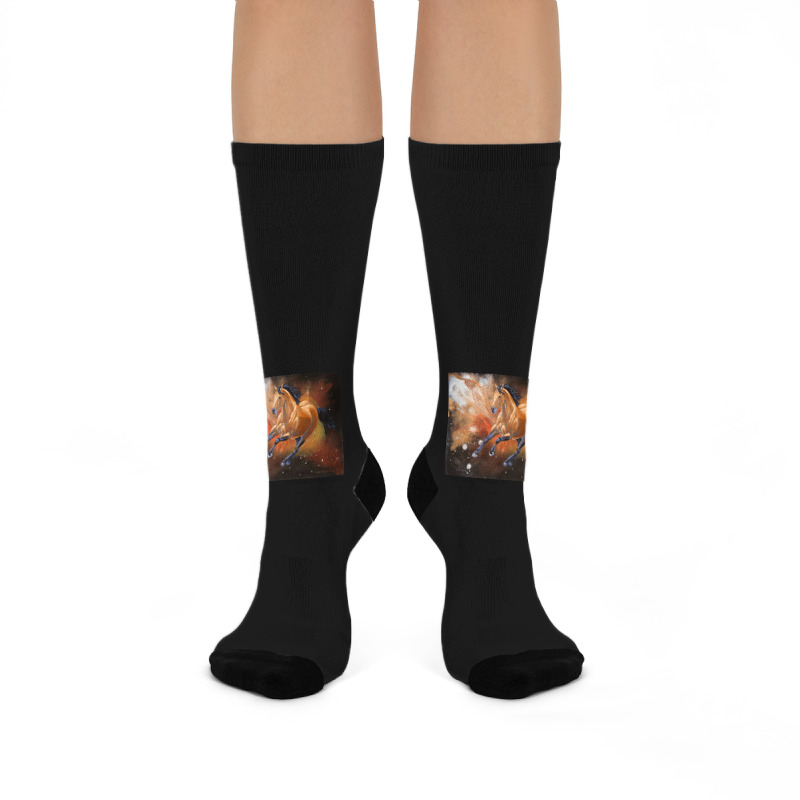 Galactic Stallion, Galactic Stallion Art, Galactic Stallion Painting,  Crew Socks by SHOPTYU | Artistshot