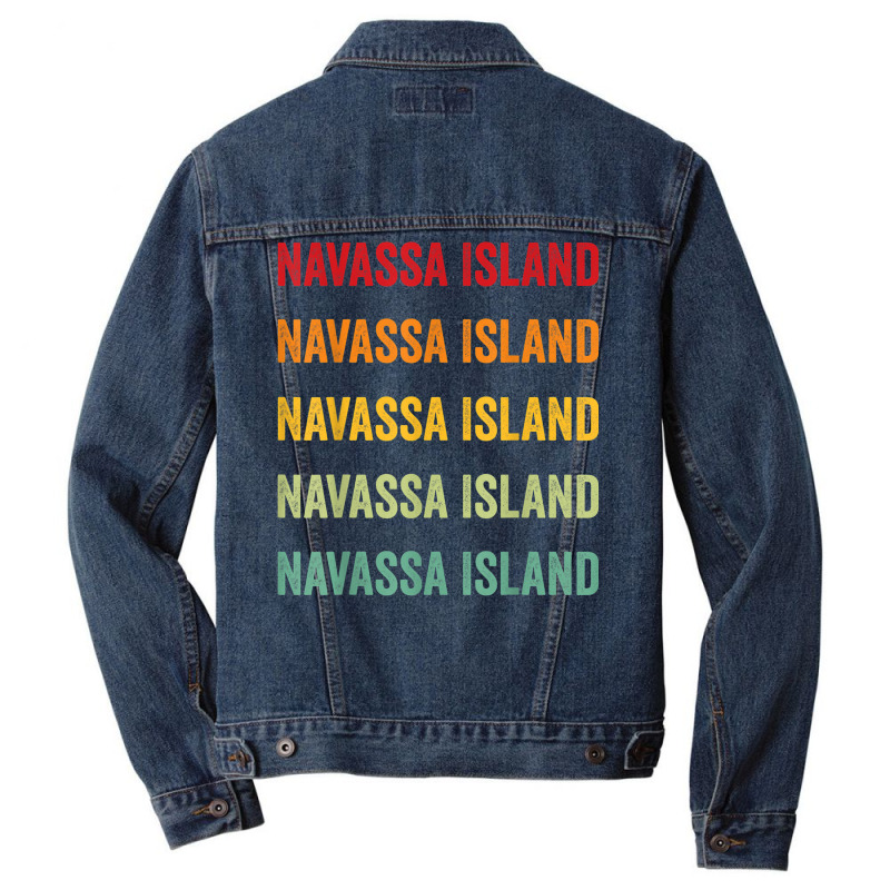 Navassa Island County Men Denim Jacket by Outpost | Artistshot