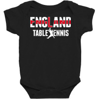 England Table Tennis Fans Jersey English Flag Ping Pong Baby Bodysuit | Artistshot